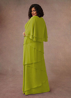 Azazie OHara Mother of the Bride Dresses Lemongrass A-Line V-Neck Chiffon Dress image11