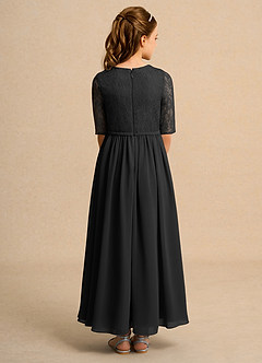 Azazie Pippin Girl vestidos de niña de las flores Vestido de Negro de Encaje de Corte En A image2