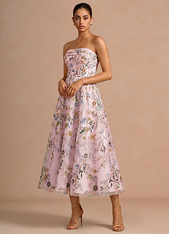 Evangeline Candy Pink Midi Dress image3