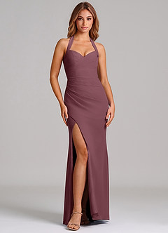 Azazie Emeria Suknie dla druhen Syrena Dekolt w kształcie serca Szyfon Do ziemi Sukienka image3