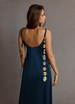 Lorelei Azul Marino Multicolor Vestido largo floral image6