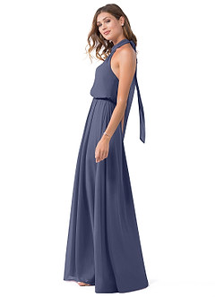 Azazie Landry Bridesmaid Dresses Stormy A-Line Pleated Mesh Dress image3