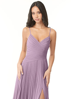 Azazie Vini Bridesmaid Dresses Wisteria A-Line V-Neck Pleated Chiffon Dress image6