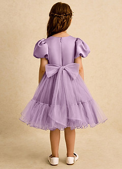 Azazie Cocoa Flower Girl Dresses Wisteria Ball-Gown Pleated Tulle Dress image6