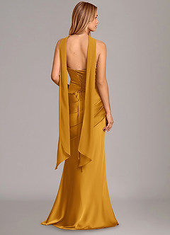 Azazie Pelagia Brudtärnklänningar Klä av Sjöjungfru i Stretch Satin Korsett Knäck Konvertibel image4