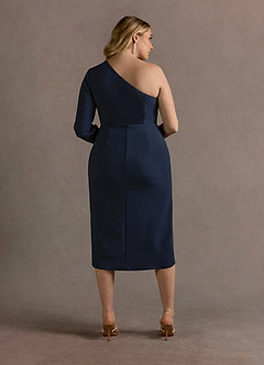 Kensie Navy One Shoulder Midi Dress image8
