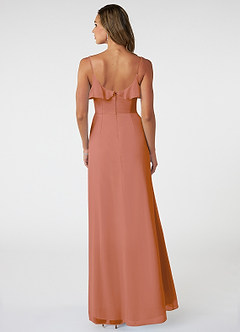Azazie Natalia Bridesmaid Dresses MAI TAI A-Line Chiffon Dress image2