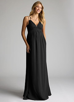 Azazie Emree Maternity Bridesmaid Dresses A-Line Chiffon Floor-Length Dress image3
