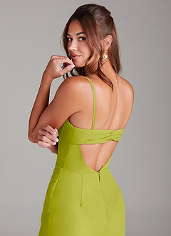 Azazie Leonis Bridesmaid Dresses Lemongrass Mermaid Strapless Chiffon Convertible Dress image4
