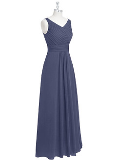 Azazie Pierrette Brautjungfernkleider A-Linie Plissee Chiffon Kleid Sturm image9