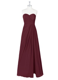 Azazie Arabella Allure Bridesmaid Dresses Cabernet A-Line Sweetheart Neckline Chiffon Convertible Dress image8