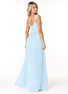 Azazie Cleobella Bridesmaid Dresses Sky Blue A-Line Sweetheart Lace Chiffon Dress image5