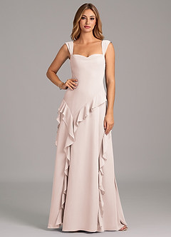 Azazie Sloane Bridesmaid Dresses Rose Petal A-Line Sweetheart Neckline Chiffon Dress image5