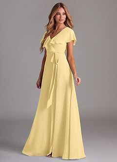 Azazie Lainey Bridesmaid Dresses Butter A-Line with Pockets Chiffon Dress image11