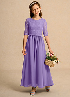 Azazie Pippin Junior Formal Flower Girl Klänningar Klä A-Line i Spets image1