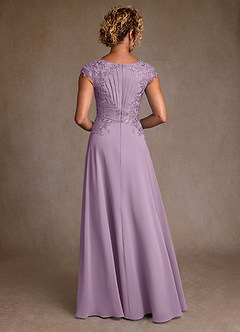 Azazie Christi Mother of the Bride Dresses Wisteria A-Line Lace Chiffon Dress image2