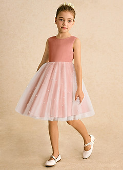Azazie Esme Flower Girl Dresses MAI TAI Ball-Gown Bow Tulle Dress image5