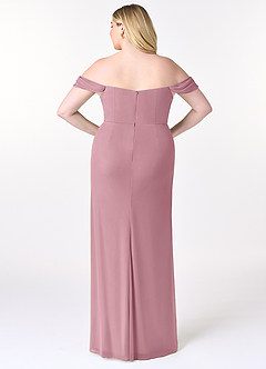 Azazie Tessa Final Sale Vintage Mauve Sheath Sweetheart Off-The-Shoulder Mesh Convertible Dress image9