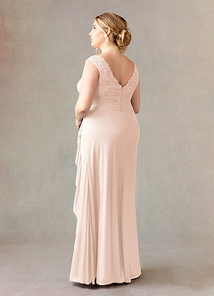 Azazie Edelin Abiti per la Madre della Sposa Abito A-Line in Maglia Scollo a Cuore Plissettato Rosa Rossore image11