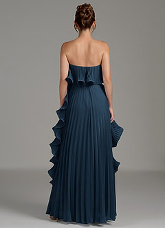 Azazie Alexia Bridesmaid Dresses Dark Navy A-Line Ruched Chiffon Dress image7
