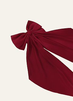 front Matching Color Chiffon Bow Hair Clip