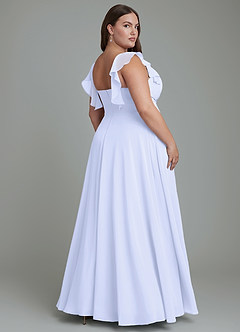 Azazie Leilani Bridesmaid Dresses Lavender A-Line Pleated Chiffon Dress image7