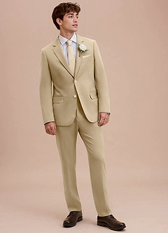 front Ethan Champagne Refined Weave Suit