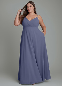 Azazie Amani Bridesmaid Dresses Stormy A-Line Pleated Chiffon Dress image9