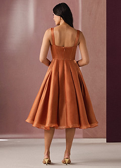 Luca Burnt Orange Midi Dress image2
