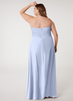 Azazie Arabella Allure Bridesmaid Dresses Ice A-Line Sweetheart Neckline Chiffon Convertible Dress image13