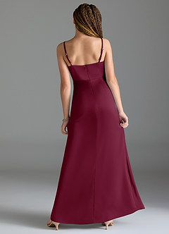 Azazie Maci Junior Klä av Sjöjungfru i Stretch Satin Plisserad image2