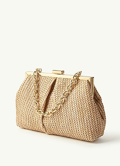 front Straw Woven Handbag