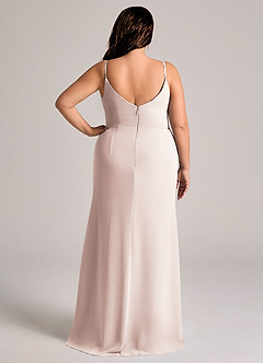 Azazie Deandra Brudtärnklänningar Klä av Sjöjungfru i Chiffong Plisserad Rosenblad image8