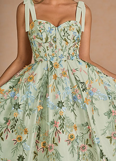 Aurelie Light Green Midi Dress image6
