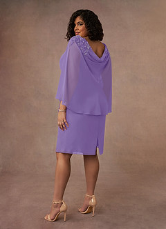 Azazie Carmela Mother of the Bride Dresses Tahiti Sheath Lace Chiffon Dress image10