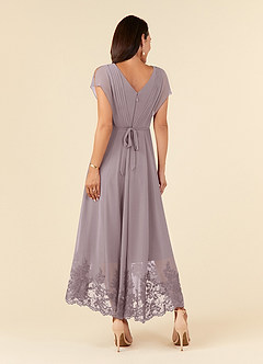 Azazie Palana Mother of the Bride Dresses Dusk A-Line Lace Chiffon Dress image3