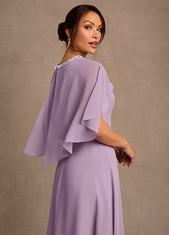 Azazie Winnifred 신부의 어머니 드레스 A라인 구슬 쉬폰 플로어 길이 드레스 image5