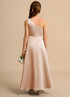 Azazie Taffy Junior Formal Jurken voor bloemenmeisjes A-Lijn Jurk van Mat Satijn Kant Engelse Roos image2