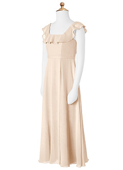 Azazie Jinny Junior Amethyst A-Line Ruched Chiffon Dress image6