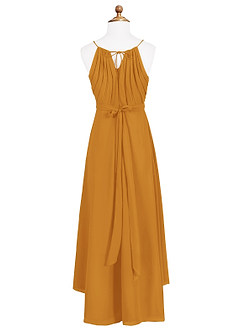 Azazie Oaklynn Junior Butterscotch A-Line Pleated Chiffon Dress image7