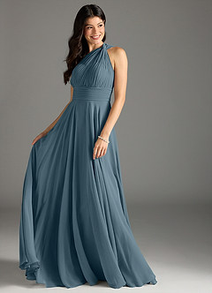 Azazie Charlize Brautjungfernkleider A-Linie One-Shoulder Chiffon Kleid Zwielichtviolett image3