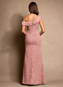 Azazie Hamptons vestidos de madre de la novia Vestido de Rosetón de Devorado Floral de Corte En A con Plisado image3