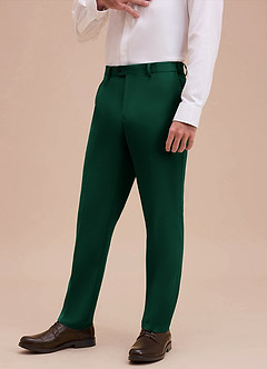 front Ethan Emerald Refined Weave Dress Pants