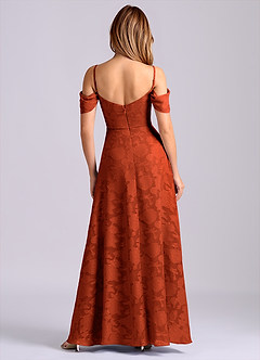 Azazie Marley Final Sale Black A-Line Off the Shoulder Floral Burnout Convertible Dress image6