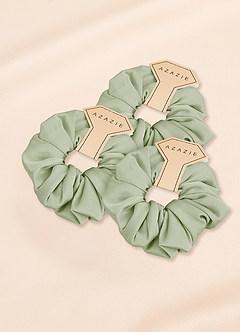 front Matching Color Bridesmaid Stretch Satin Over Size Scrunchies