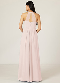 Azazie Sarah Bridesmaid Dresses Rose Petal Empire Pleated Chiffon Dress image2