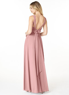 Azazie Julie Bridesmaid Dresses Dusty Rose A-Line Sweetheart Neckline Chiffon Dress image2