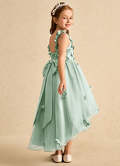 Azazie Tweety Flower Girl Dresses Agave A-Line Lace Tulle Dress image6