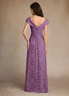 Azazie Myrtle Final Sale Wisteria A-Line Pleated Floral Burnout Dress image3
