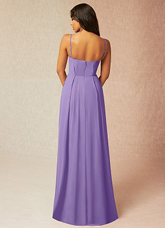 Azazie Kyedae Bridesmaid Dresses Tahiti A-Line V-Neck Pleated Chiffon Dress image2